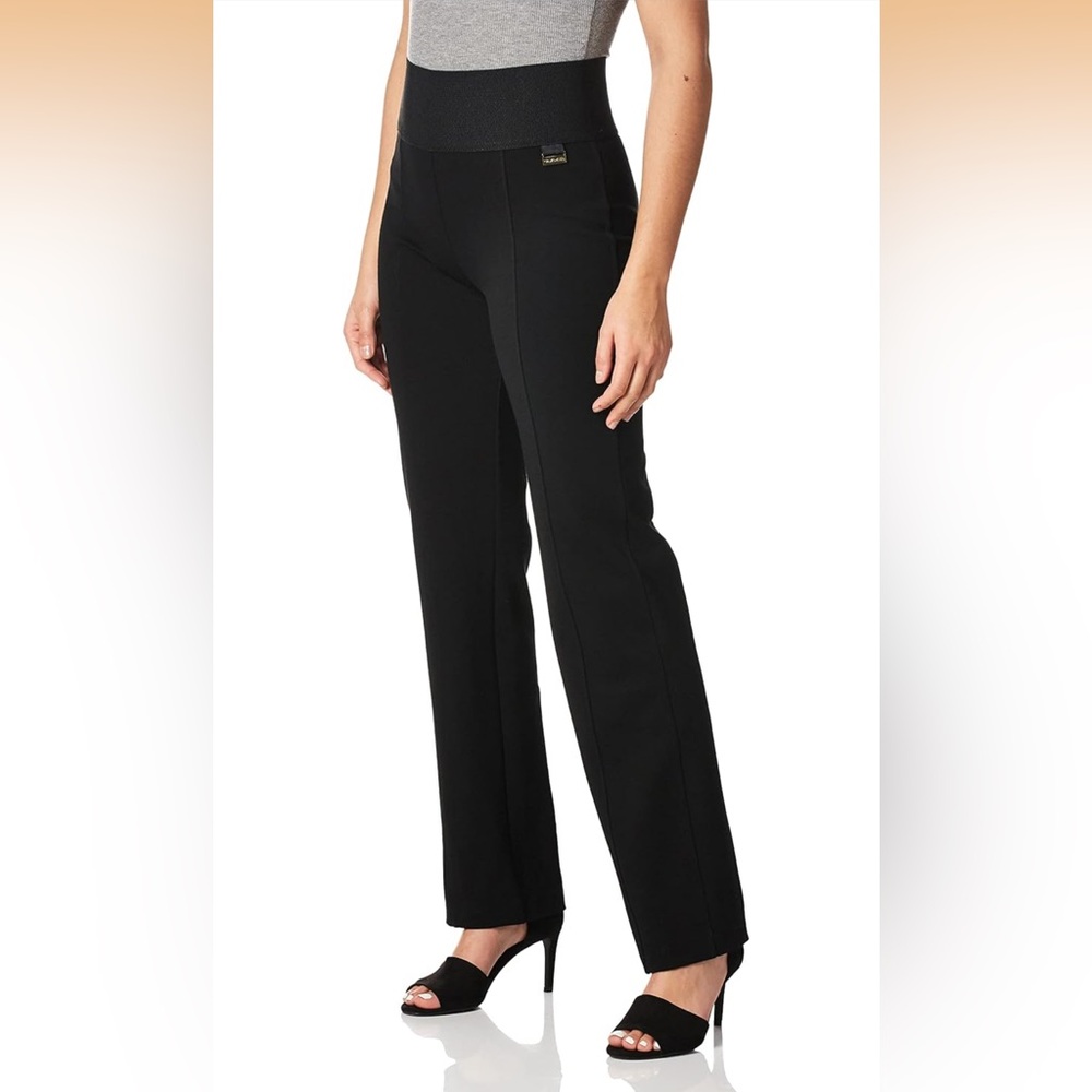 Calvin Klein Women's Classic Black Straight Leg Pants - Picture 1 of 8